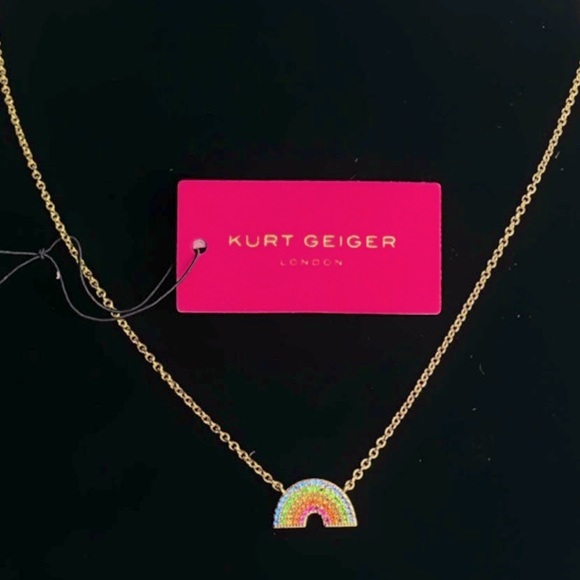 Kurt Geiger Jewelry - NWT Kurt Geiger London Pavé Rainbow Pendant Necklace, 16"-18"